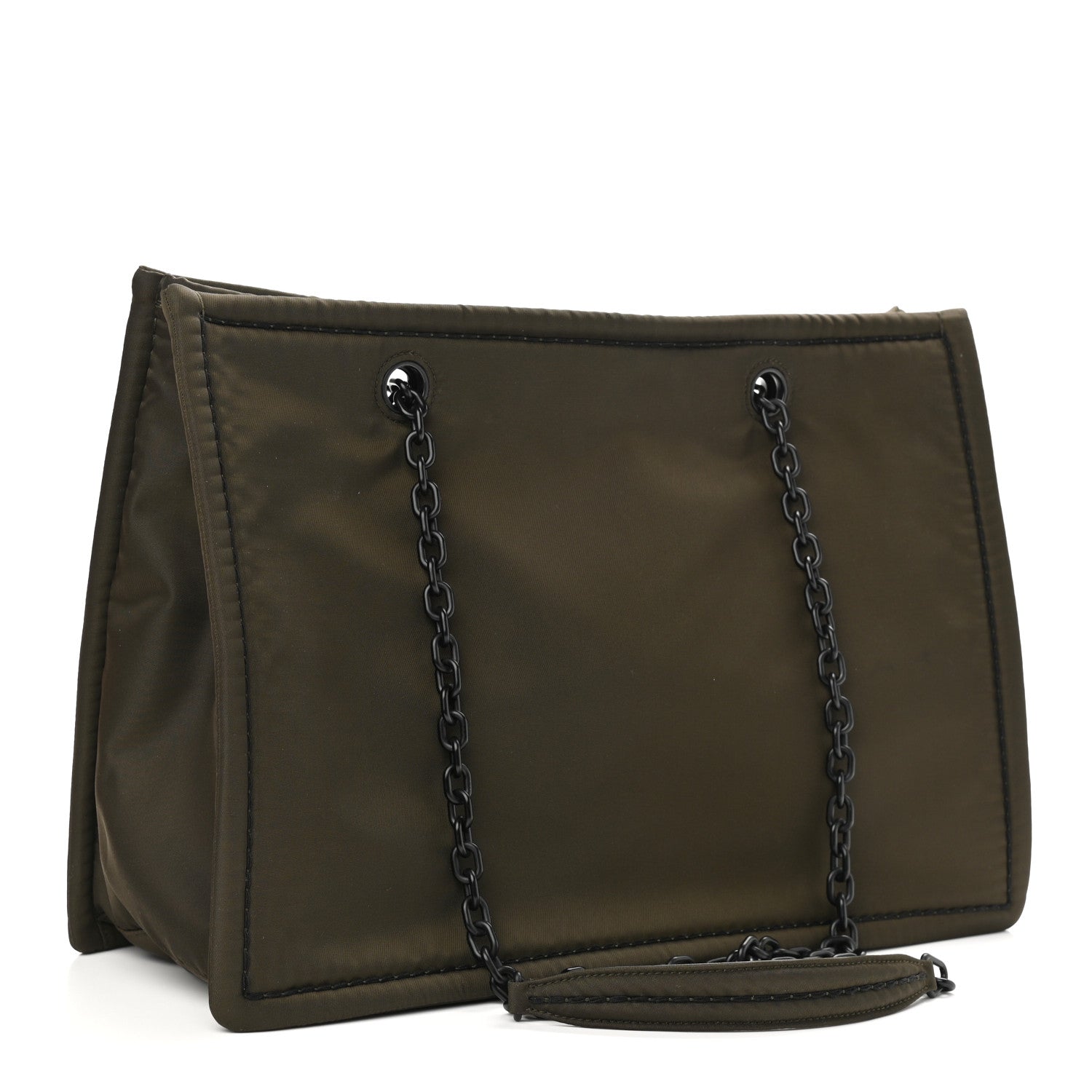 Prada Tessuto Nylon Chain Tote Mimetico 3 of 12