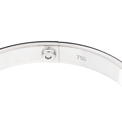 Cartier 18K White Gold 4 Diamond Love Bracelet 18 8 of 9