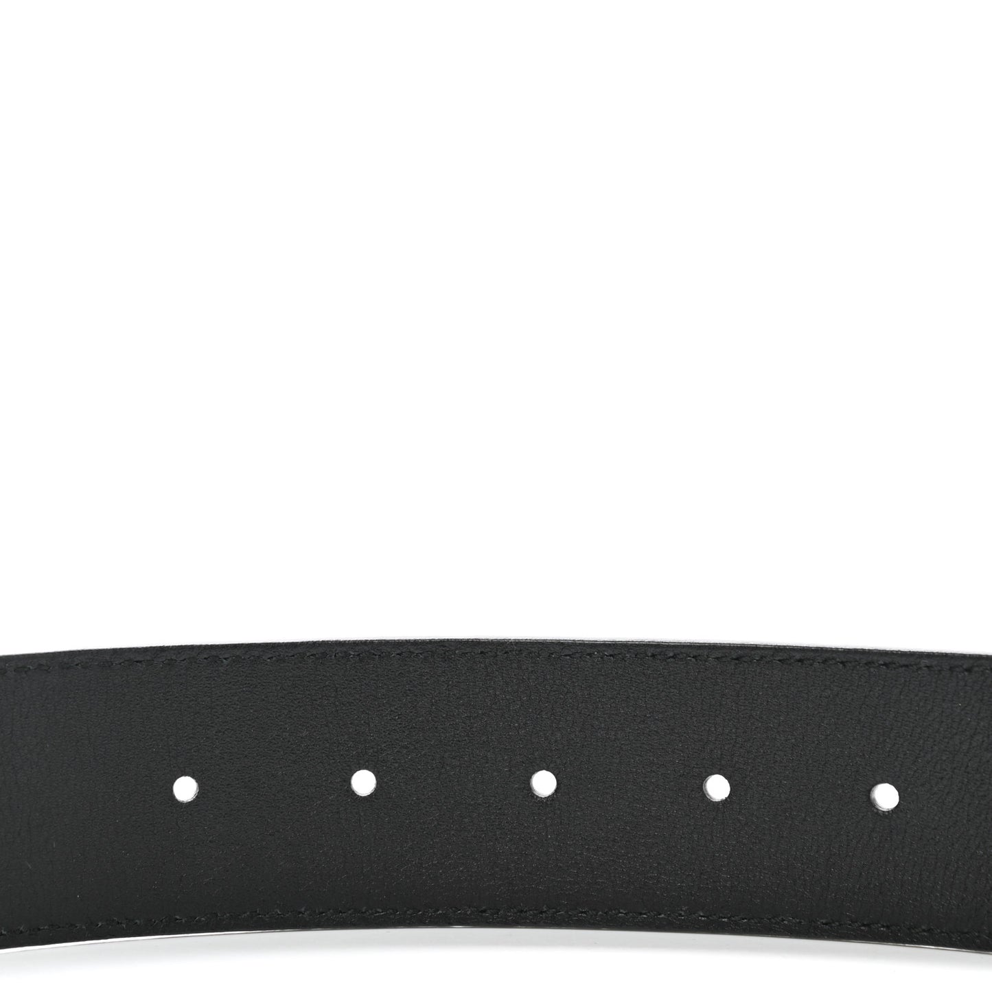 Textured Dollar Calfskin Nickel Double G 40mm Belt 90 36 Black
