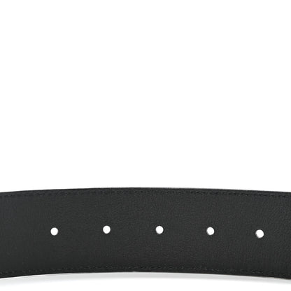 Gucci Textured Dollar Calfskin Nickel Double G 40mm Belt 90 36 Black 4 of 6