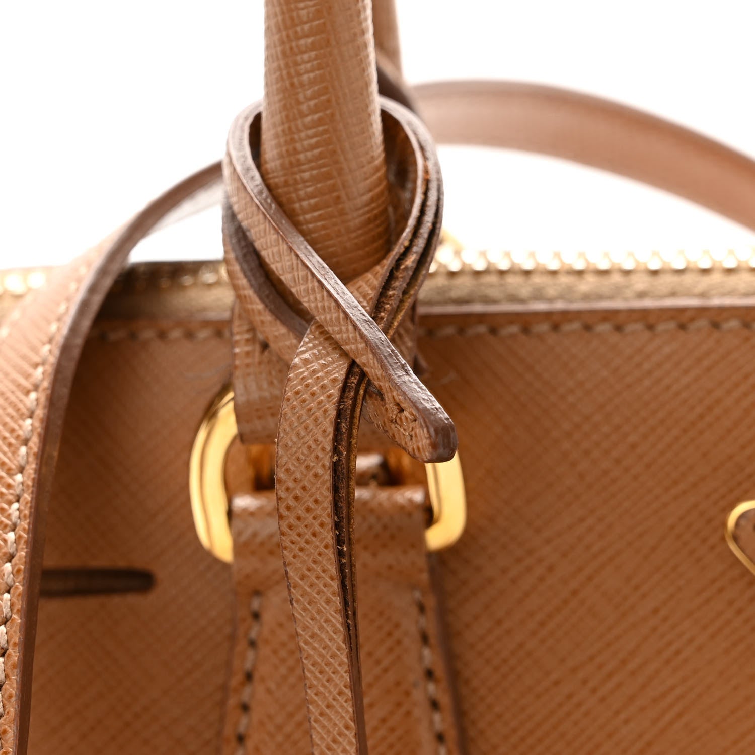 Prada Saffiano Lux Medium Promenade Tote Caramel 12 of 14