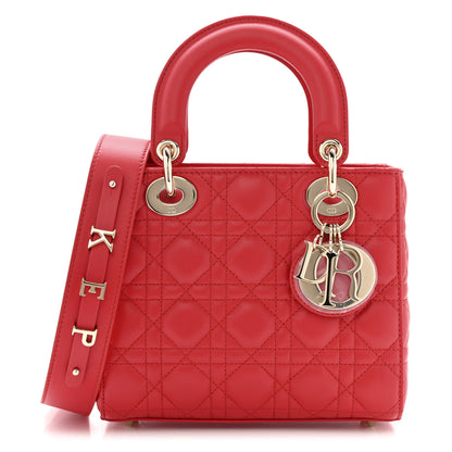 Christian Dior Lambskin Cannage Small My ABCDior Lady Dior Red 1 of 11