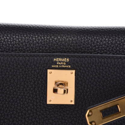 Hermes Taurillon Clemence Kelly Ado Backpack Black 6 of 10