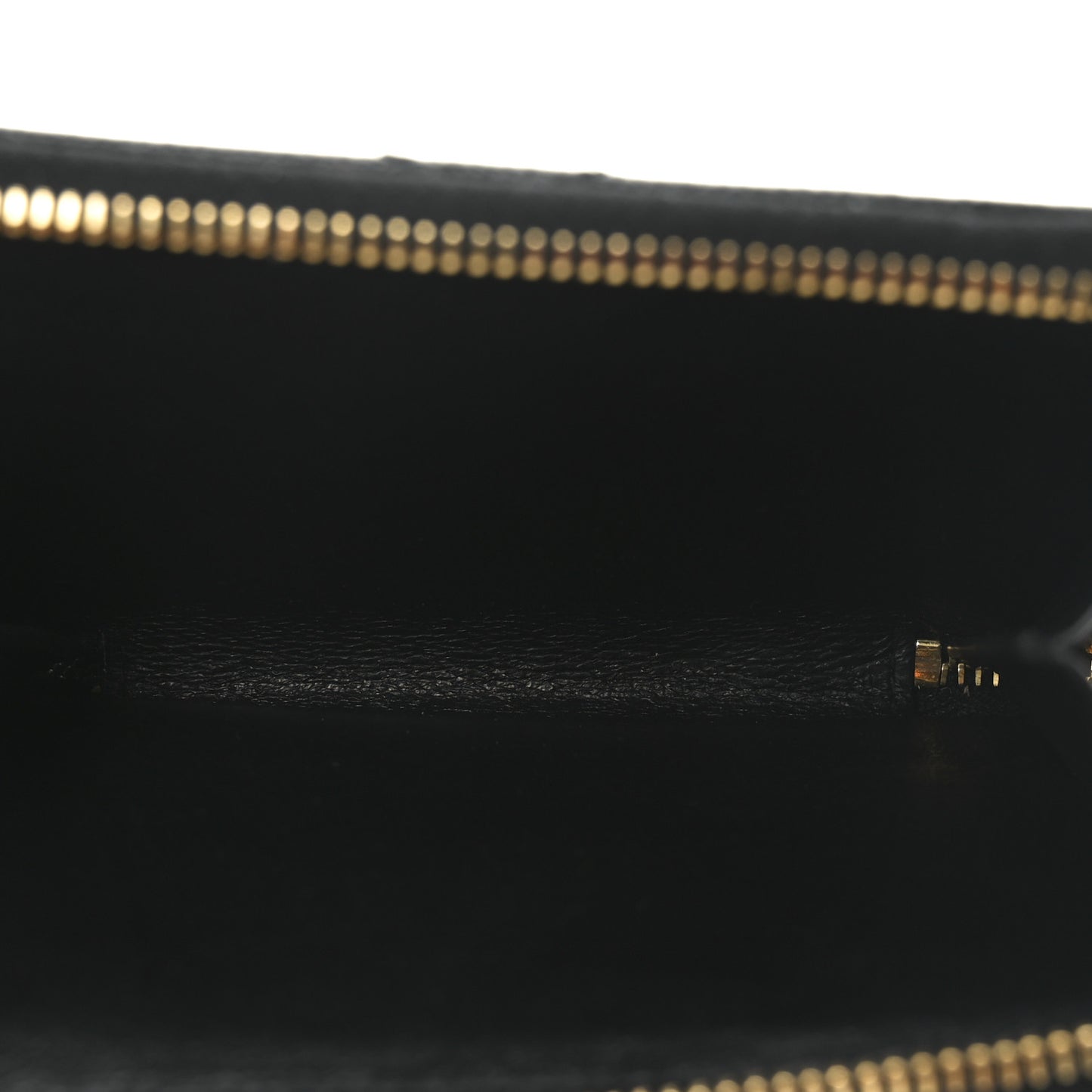 Grain De Poudre Matelasse Chevron Monogram Compact Zip Around Wallet Black