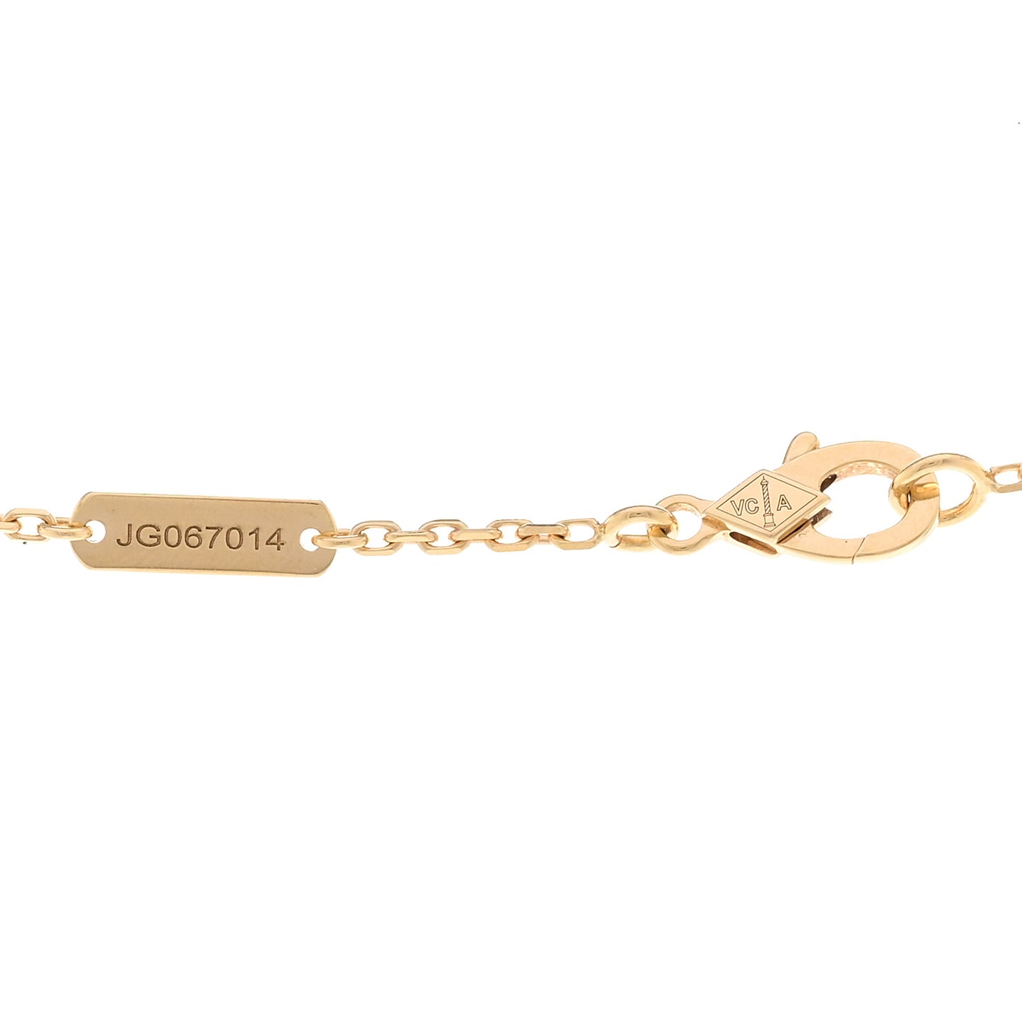 18K Yellow Gold Black Onyx Vintage Alhambra Pendant Necklace