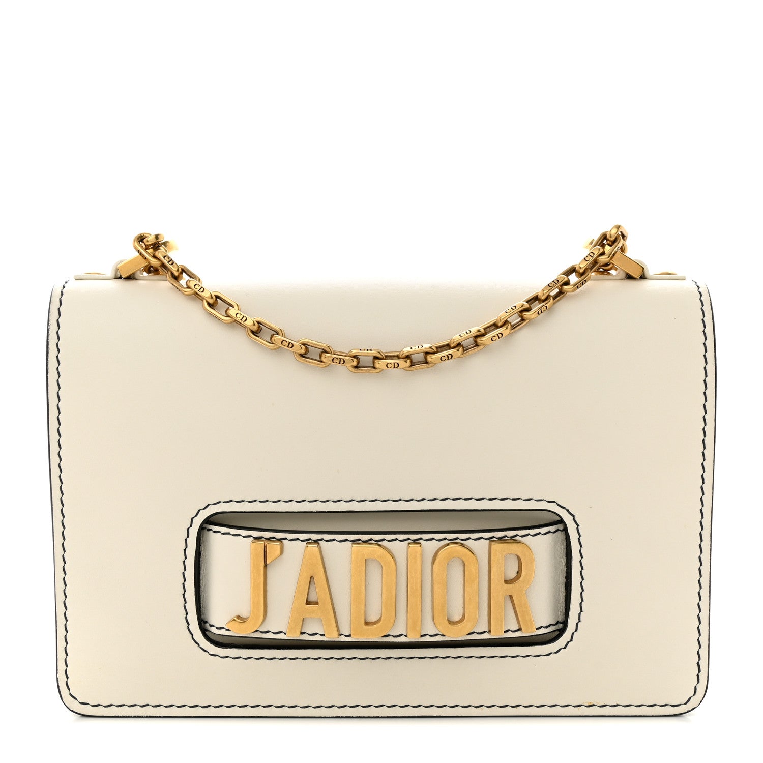 Christian Dior Calfskin J'Adior Chain Flap Bag Off White 1 of 14