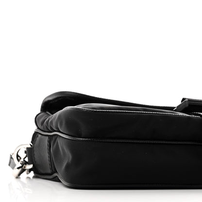 Prada Re-Nylon Saffiano Pocket Single Snap Buckle Shoulder Bag Black 9 of 10
