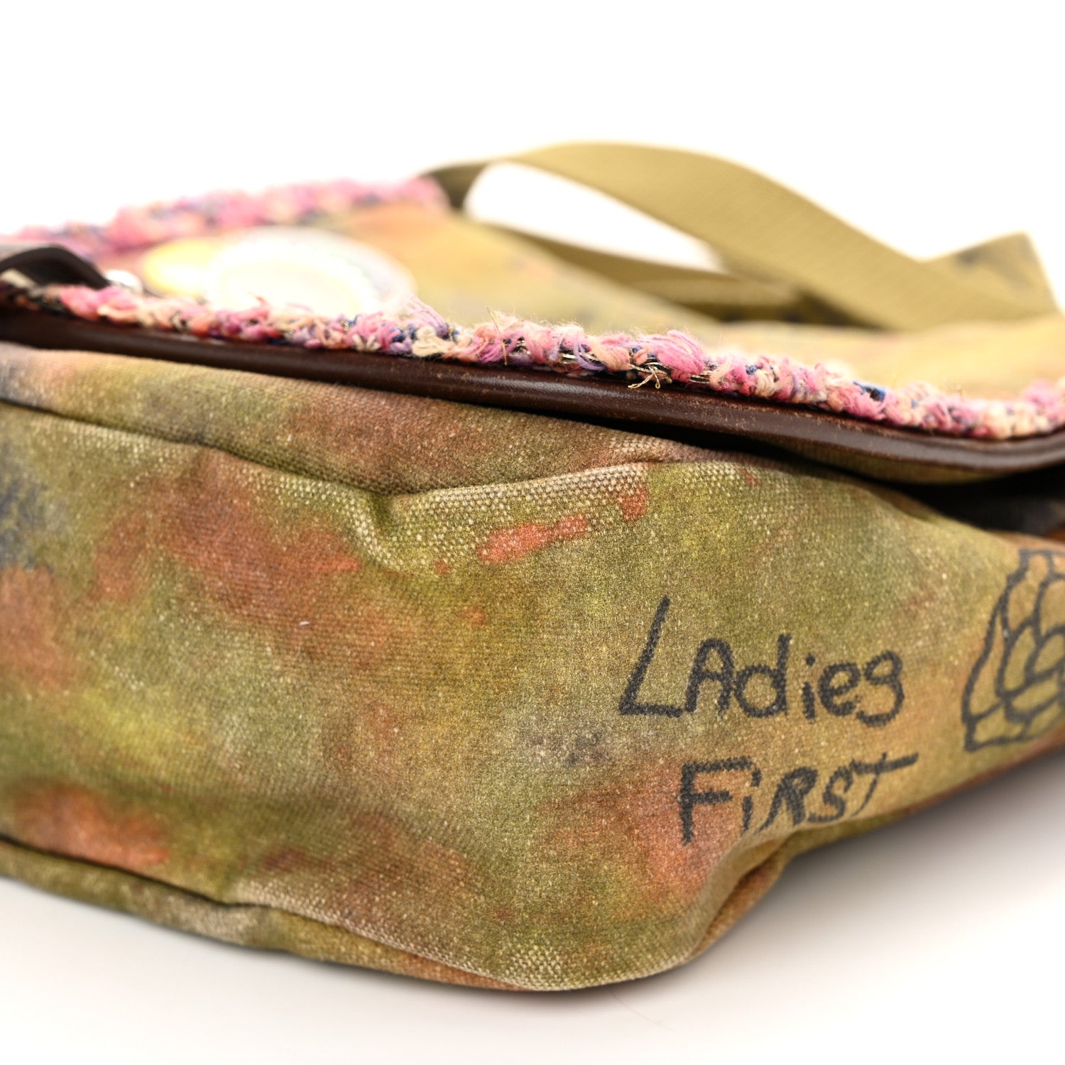 Chanel Washed Toile Graffiti On The Pavements Messenger Khaki Multicolor 10 of 13