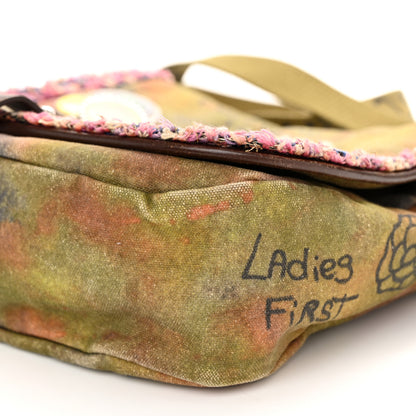 Chanel Washed Toile Graffiti On The Pavements Messenger Khaki Multicolor 10 of 13