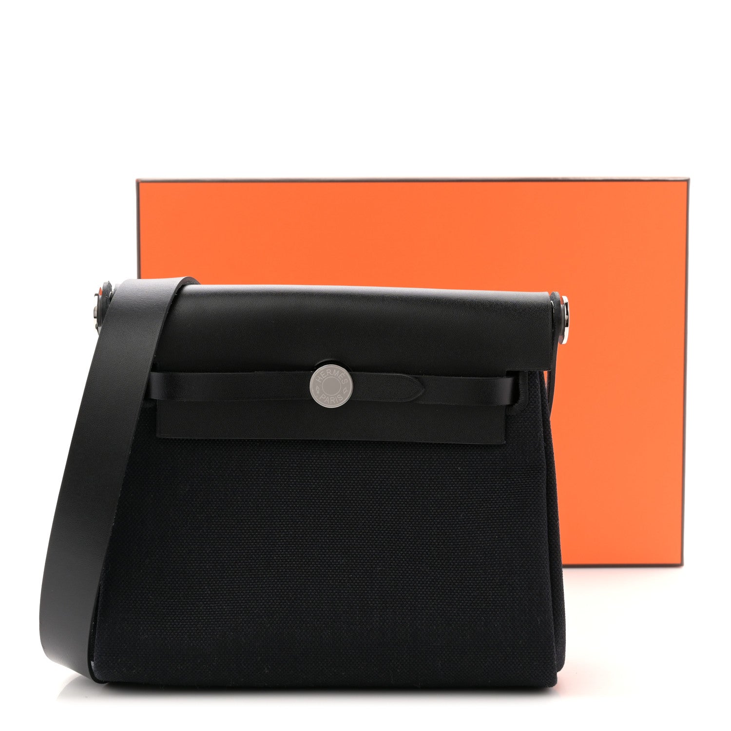 Hermes Military Toile Vache Hunter Herbag Zip Retourne 20 Black 11 of 11