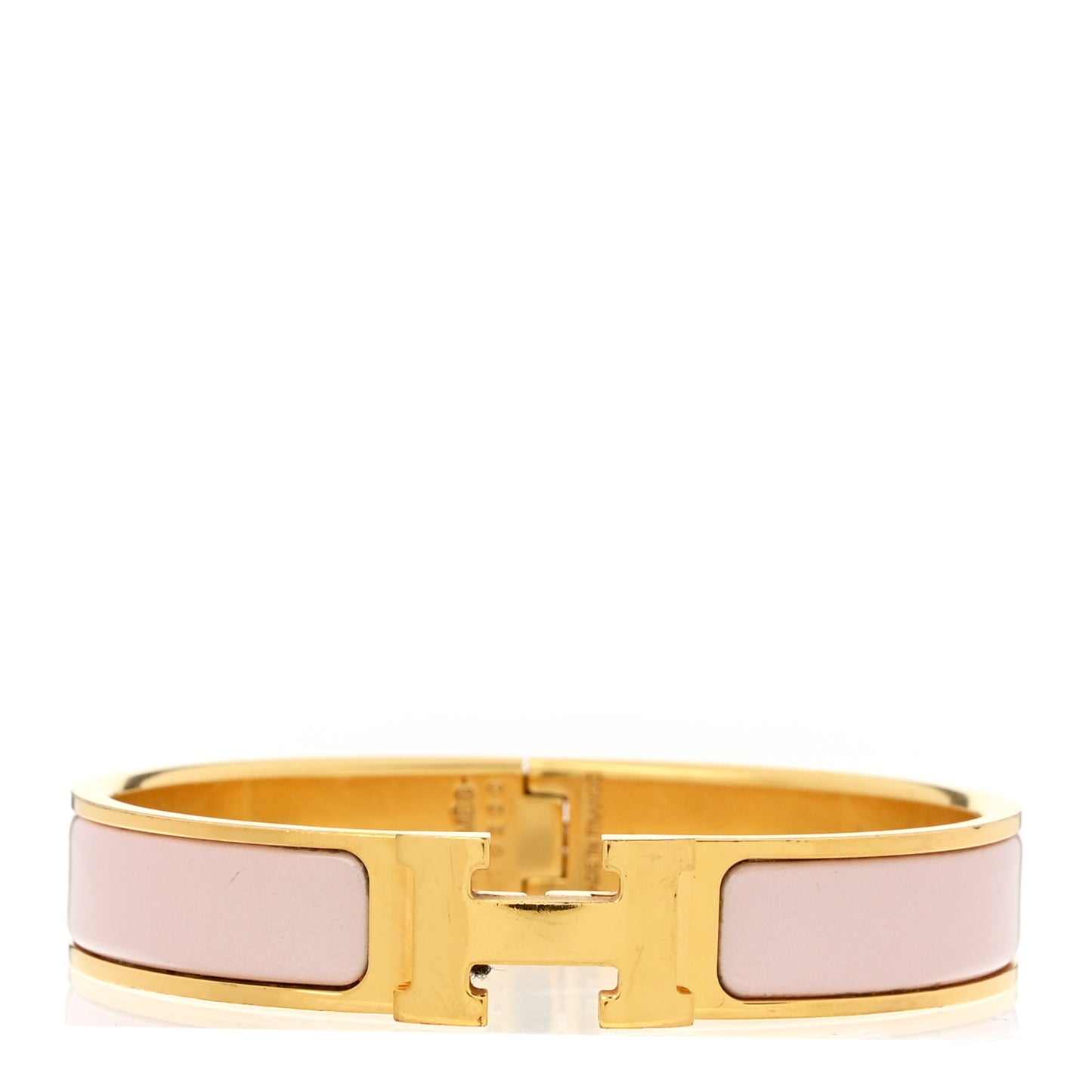 Enamel Narrow Clic Clac H Bracelet PM PM Rose Candeur