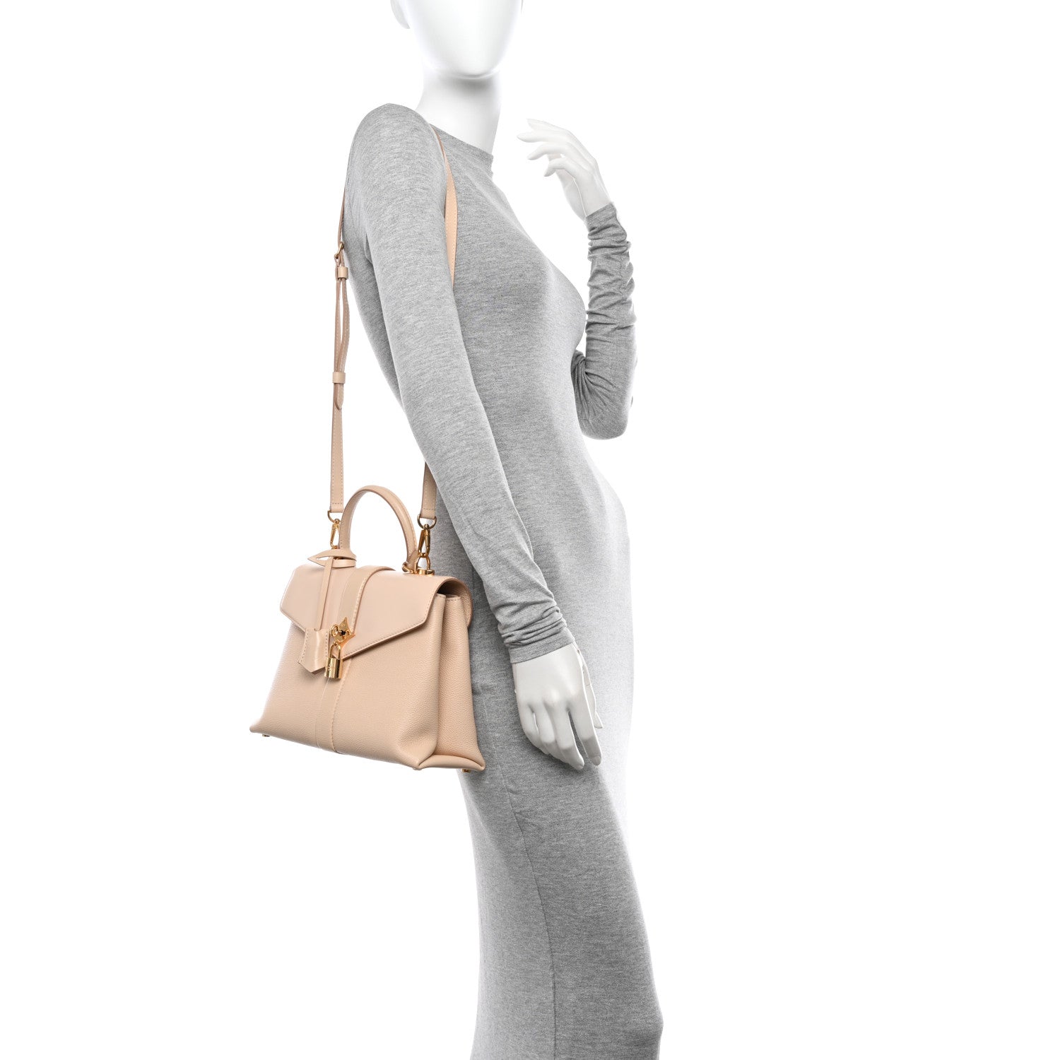 Louis Vuitton Grained Smooth Calfskin Rose Des Vents PM Creme 2 of 10