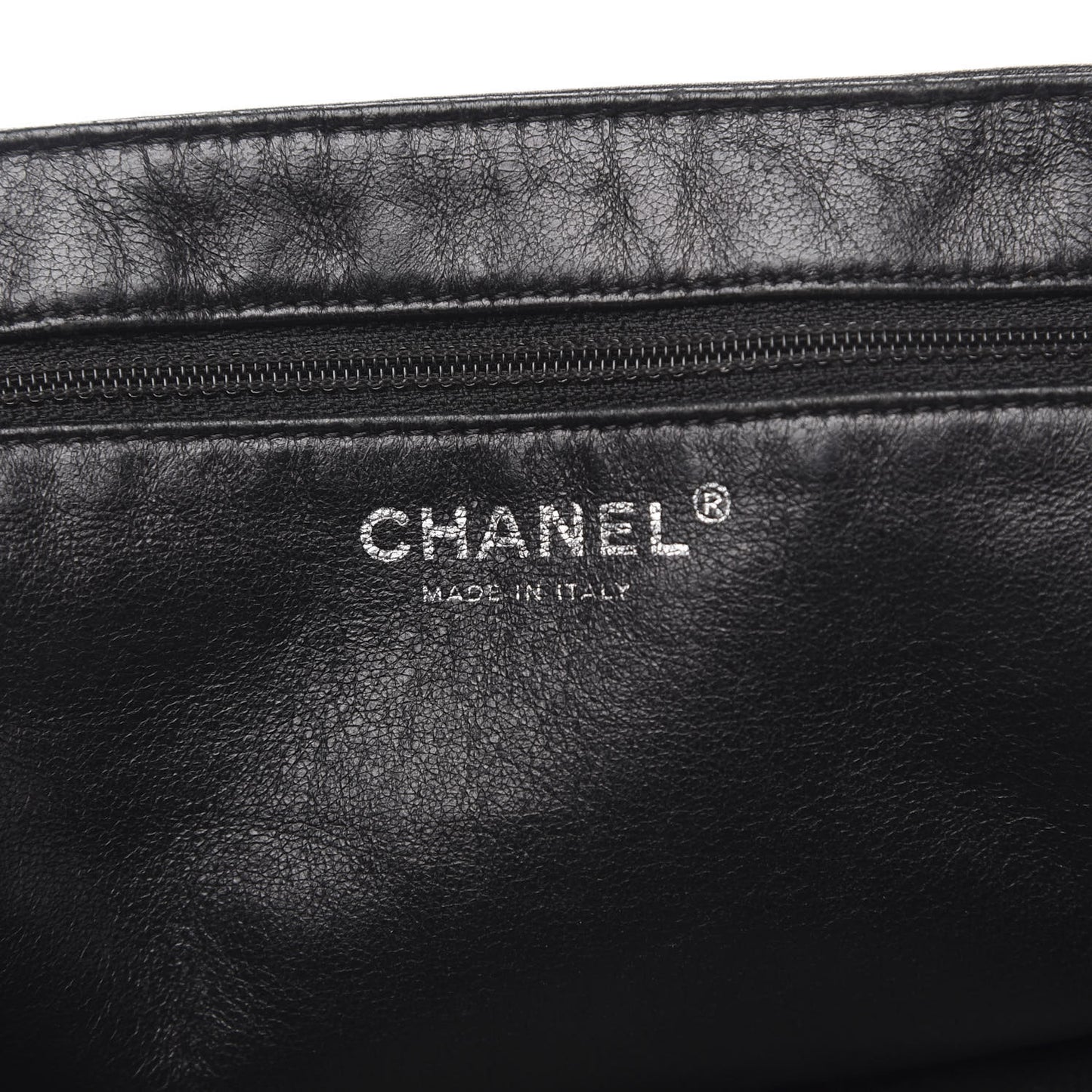 Caviar Half Moon Large Flap Black