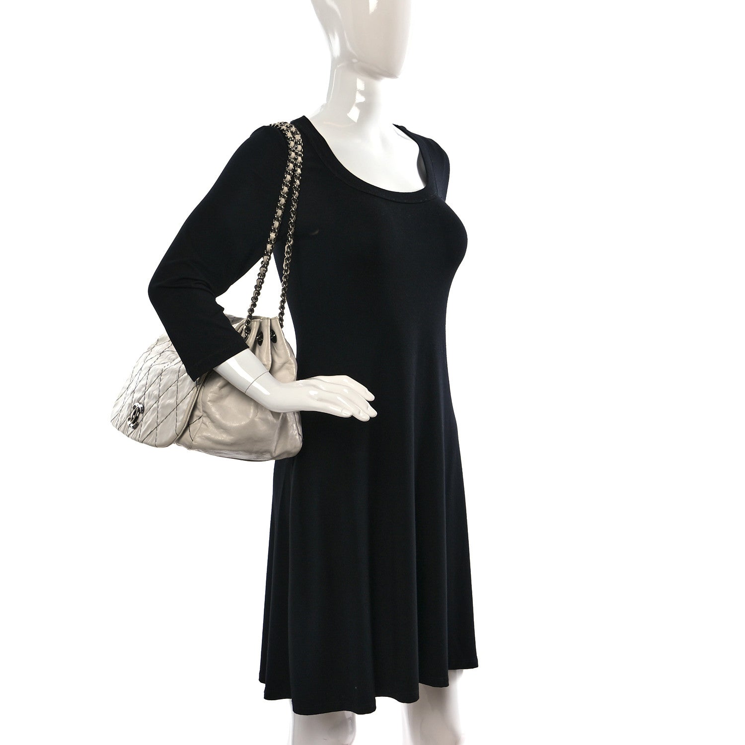 Chanel Calfskin Stitch It Accordion Flap White 2 of 18