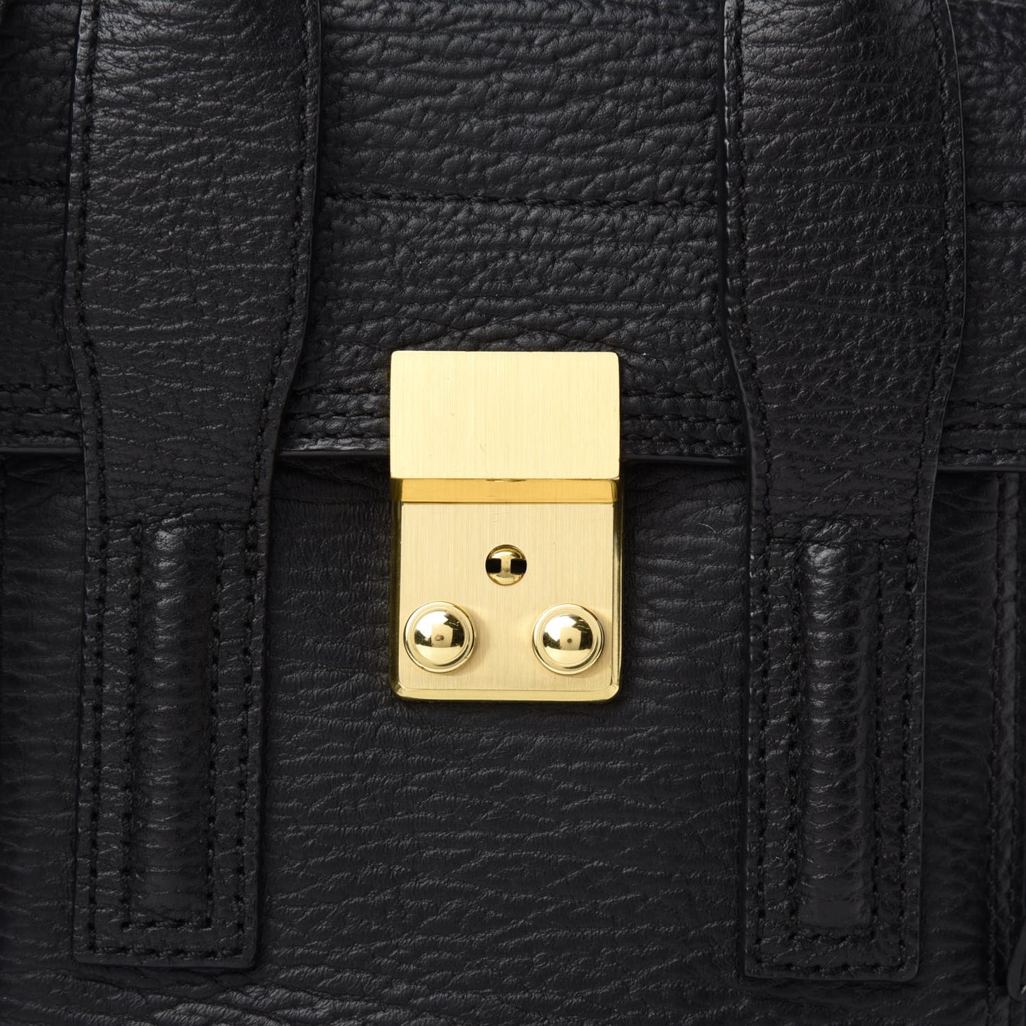 Textured Calfskin Mini Pashli Satchel Black
