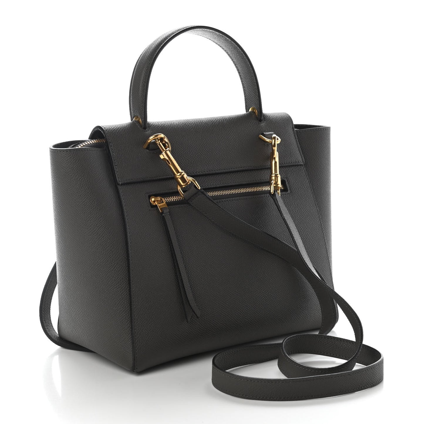 Grained Calfskin Nano Belt Bag Grey