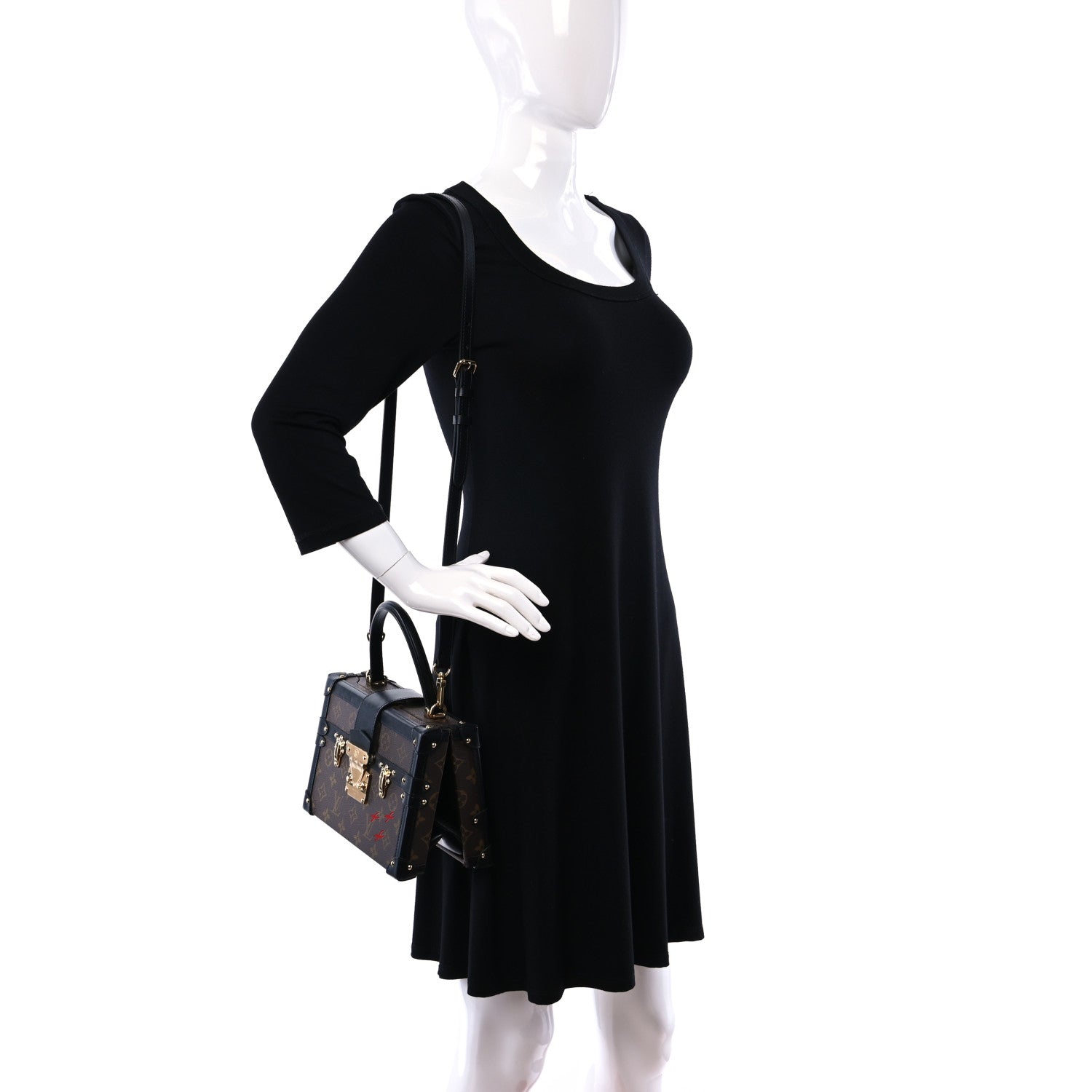Louis Vuitton Monogram Petite Malle V Black 2 of 9