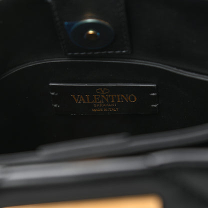 Valentino Garavani Nappa Small Roman Stud The Handle Bag Black 8 of 8