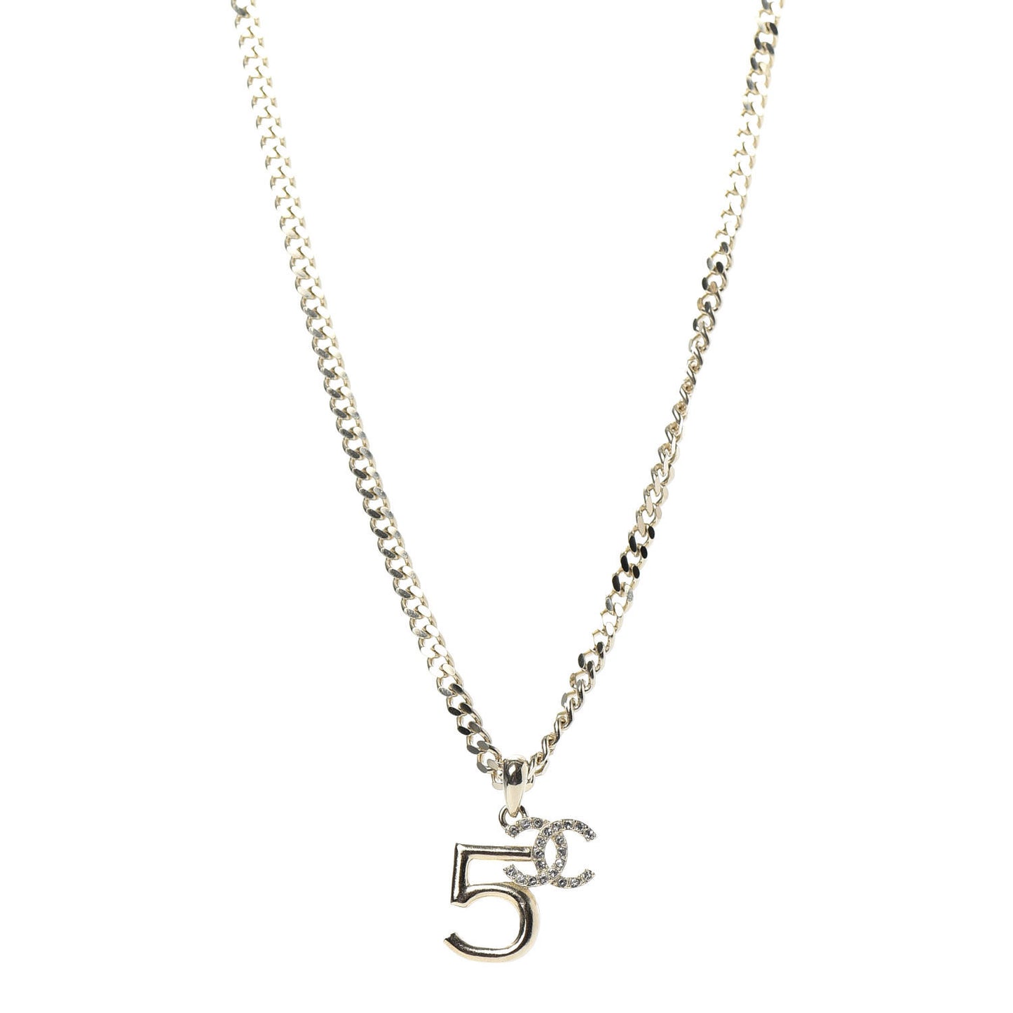 Crystal CC No.5 Necklace Gold