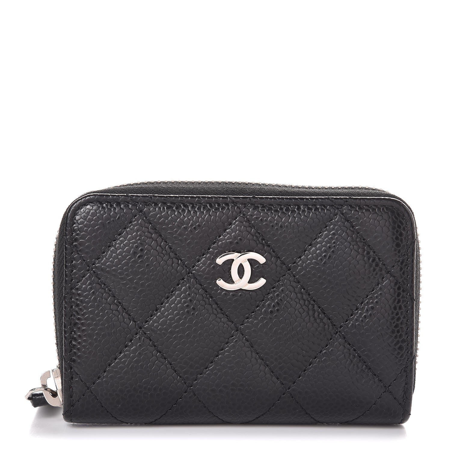 Chanel Caviar Quilted Zip Coin Purse Black 1 of 8