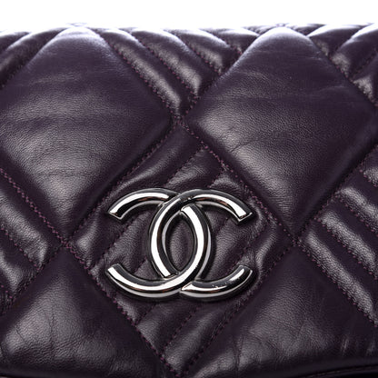 Chanel Lambskin In and Out XL Maxi Flap Dark Purple 9 of 9