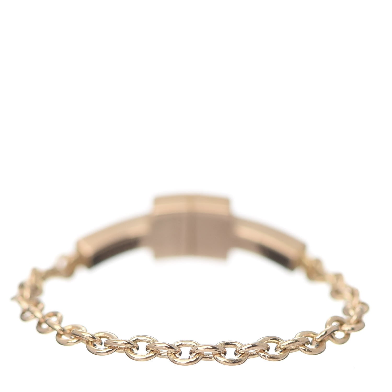 Tiffany 18K Rose Gold Diamond T Chain Ring 52 6 3 of 4