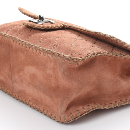 Chanel Suede Calfskin Stitch Flap Light Brown 10 of 10