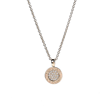 Bulgari 18K Yellow Gold Diamond BVLGARI BVLGARI Pave Pendant Necklace 4 of 5