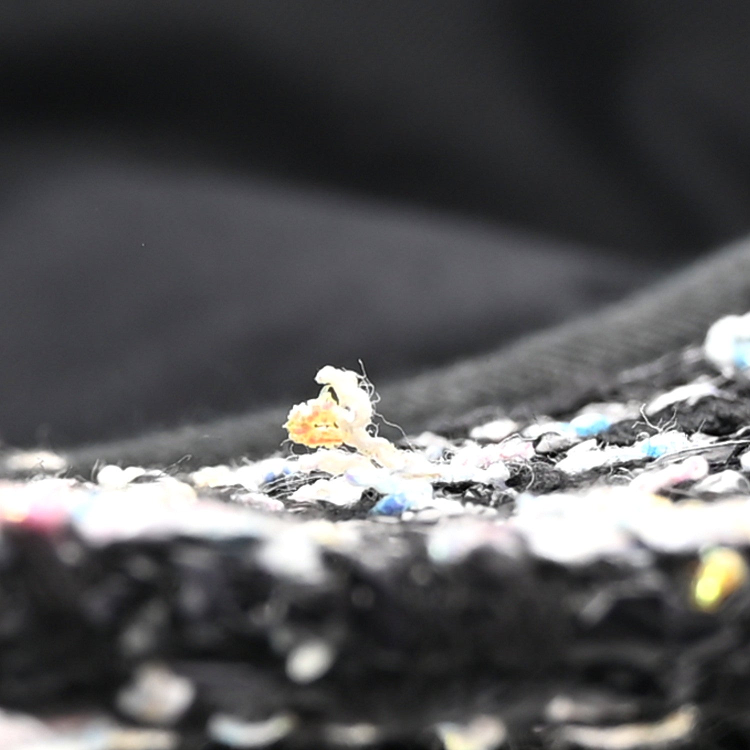 Chanel Metallic Tweed Lambskin CC Cap Black White 9 of 11