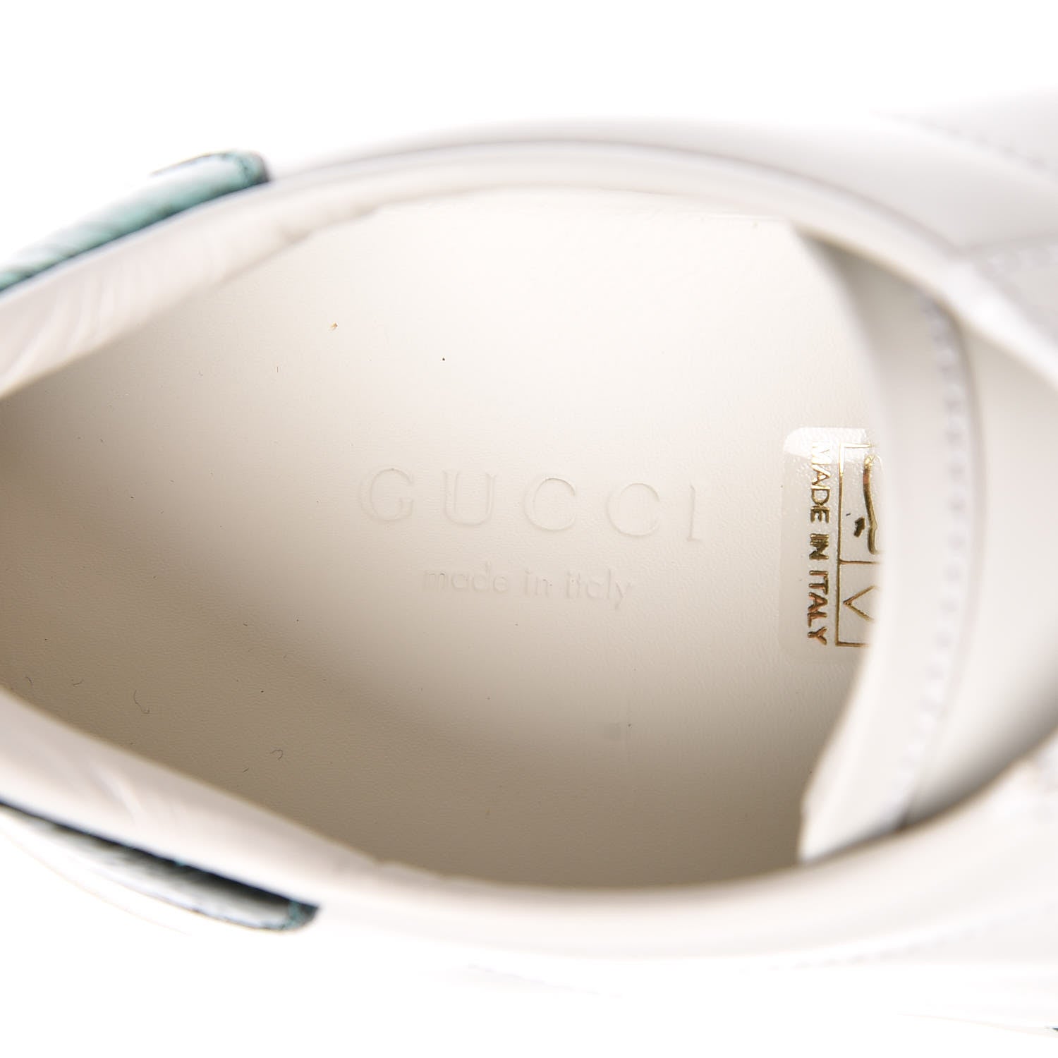 Gucci Calfskin Web Pearl Studded Womens Ace Sneakers 35.5 White 8 of 12