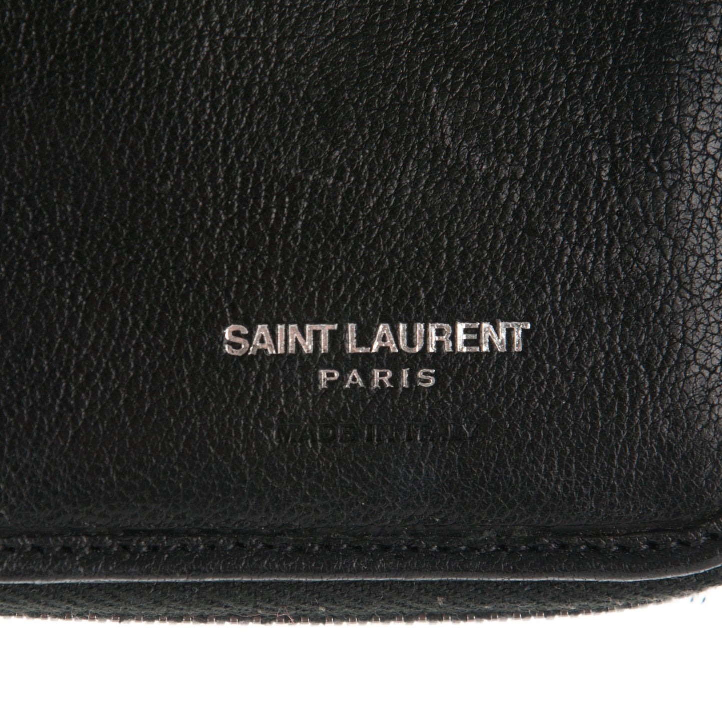 Lambskin Matelasse Chevron Monogram Compact Wallet Black