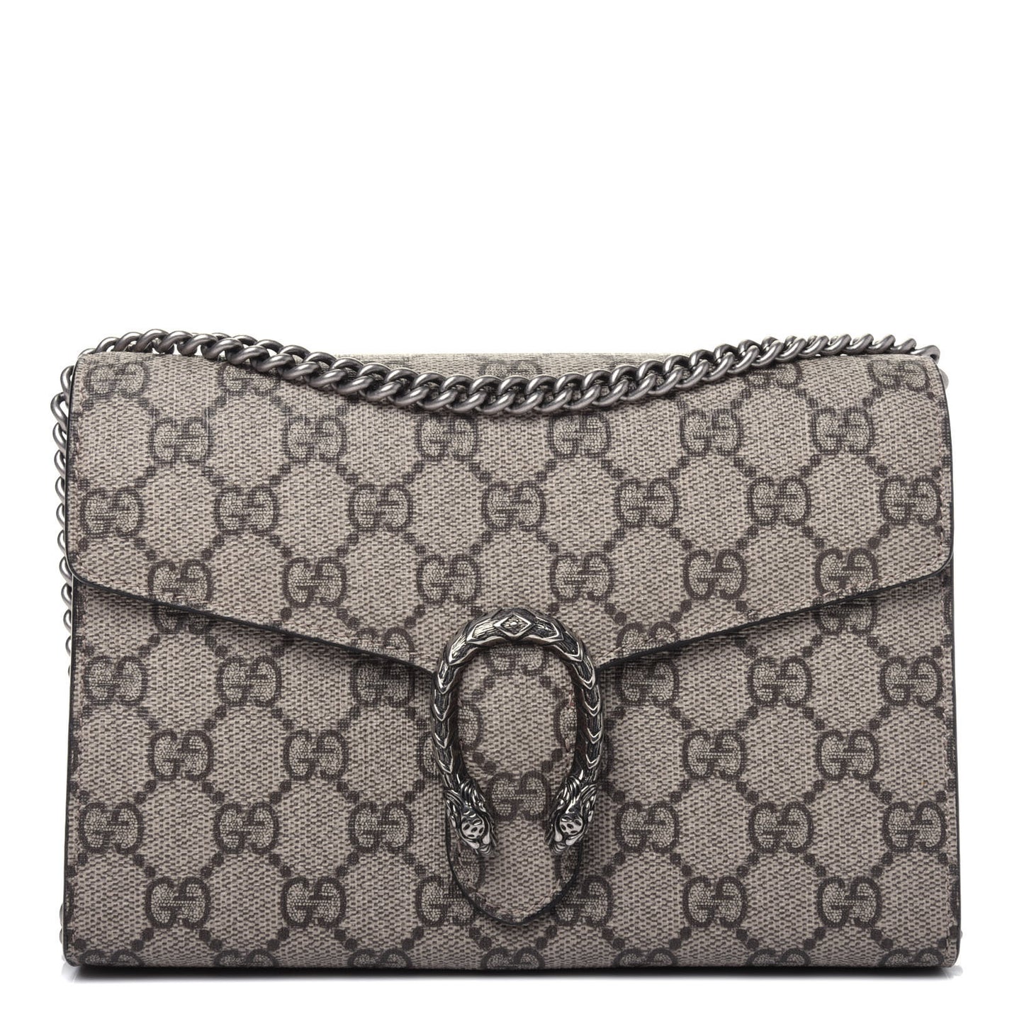 GG Supreme Monogram Mini Dionysus Chain Wallet Beige Taupe