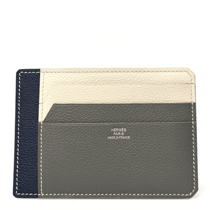 Hermes Everloco City 8CC Colorblock Card Holder Gris Meyer Beton Blue Nuit 1 of 9
