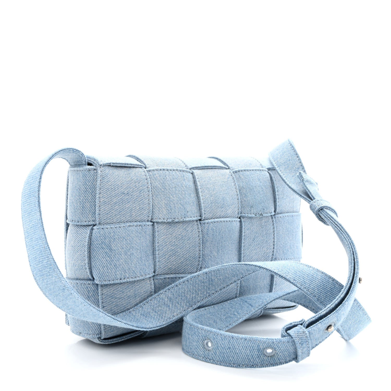 Bottega Veneta Denim Maxi Intrecciato Cassette Crossbody Bag Blue 3 of 10