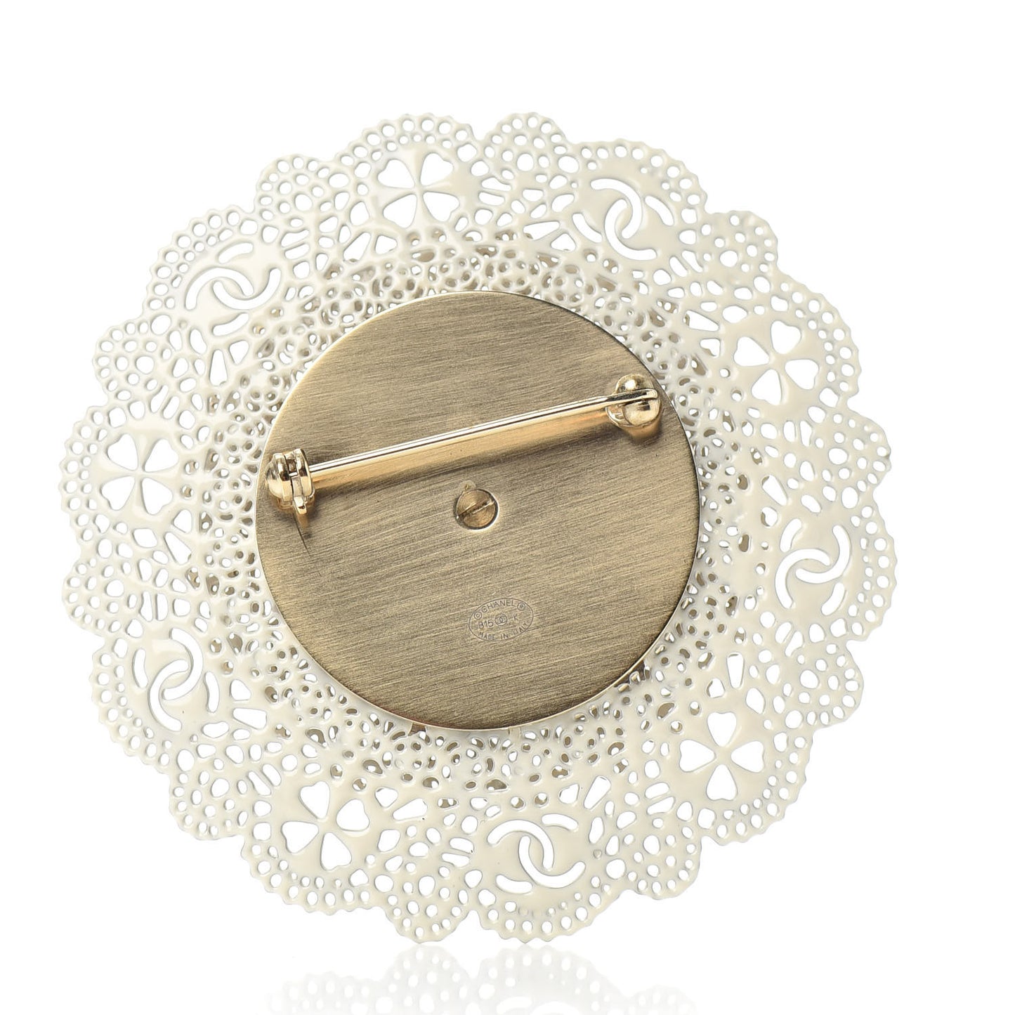Pearl Lace Brooch White