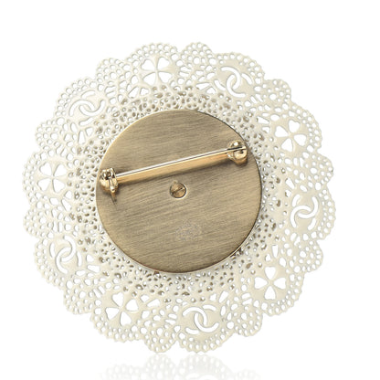 Chanel Pearl Lace Brooch White 3 of 4