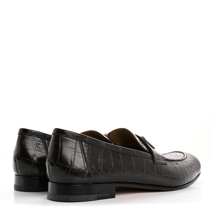 Hermes Matte Alligator Mens Paris Loafers 45 Moka 5 of 9