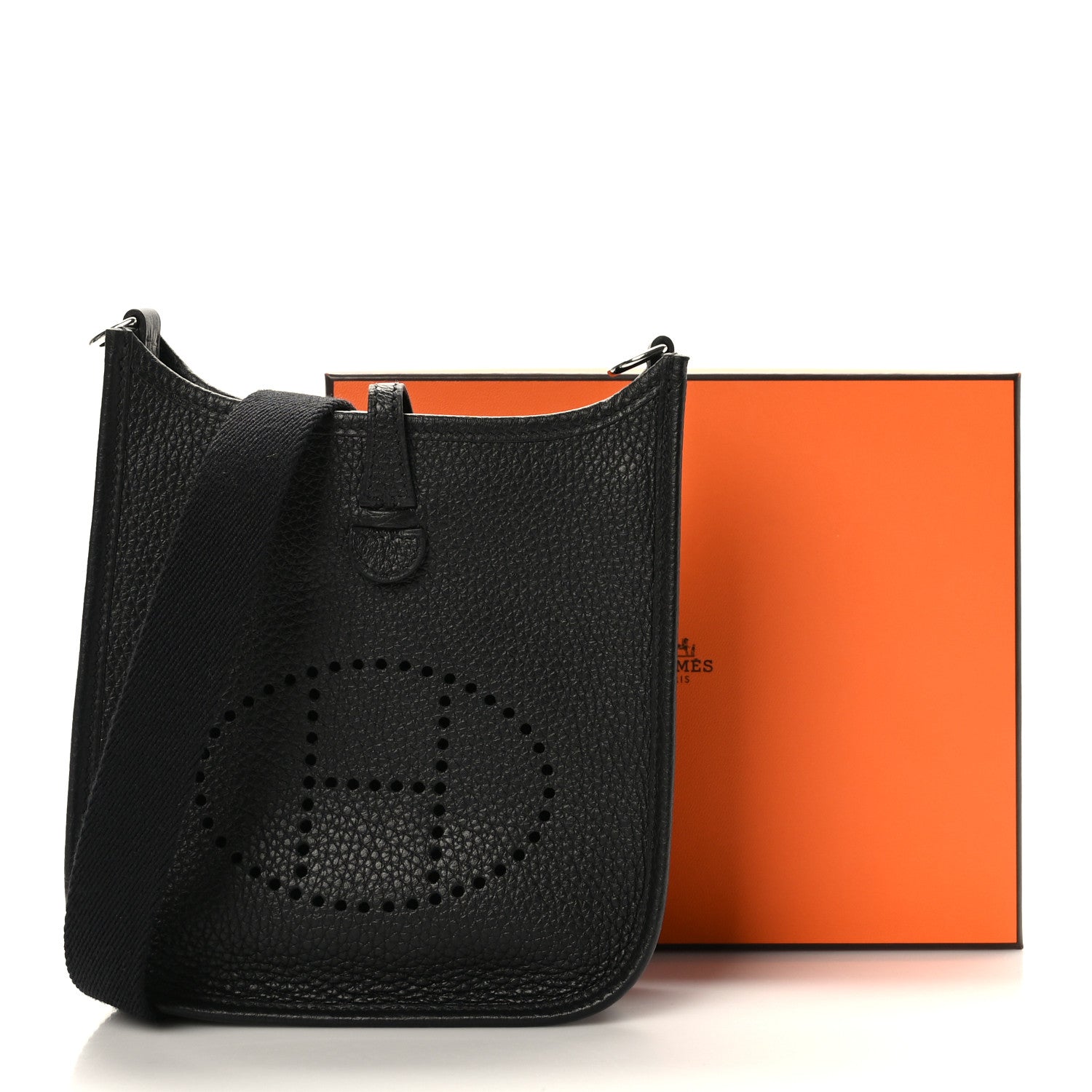 Hermes Taurillon Clemence Evelyne TPM Black 10 of 10