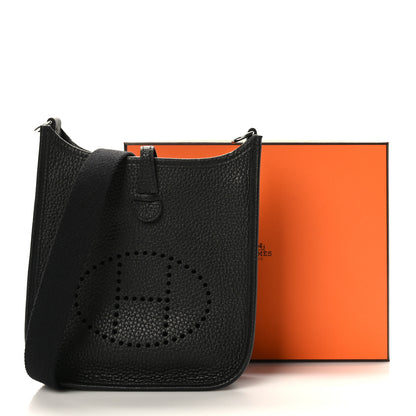 Hermes Taurillon Clemence Evelyne TPM Black 10 of 10