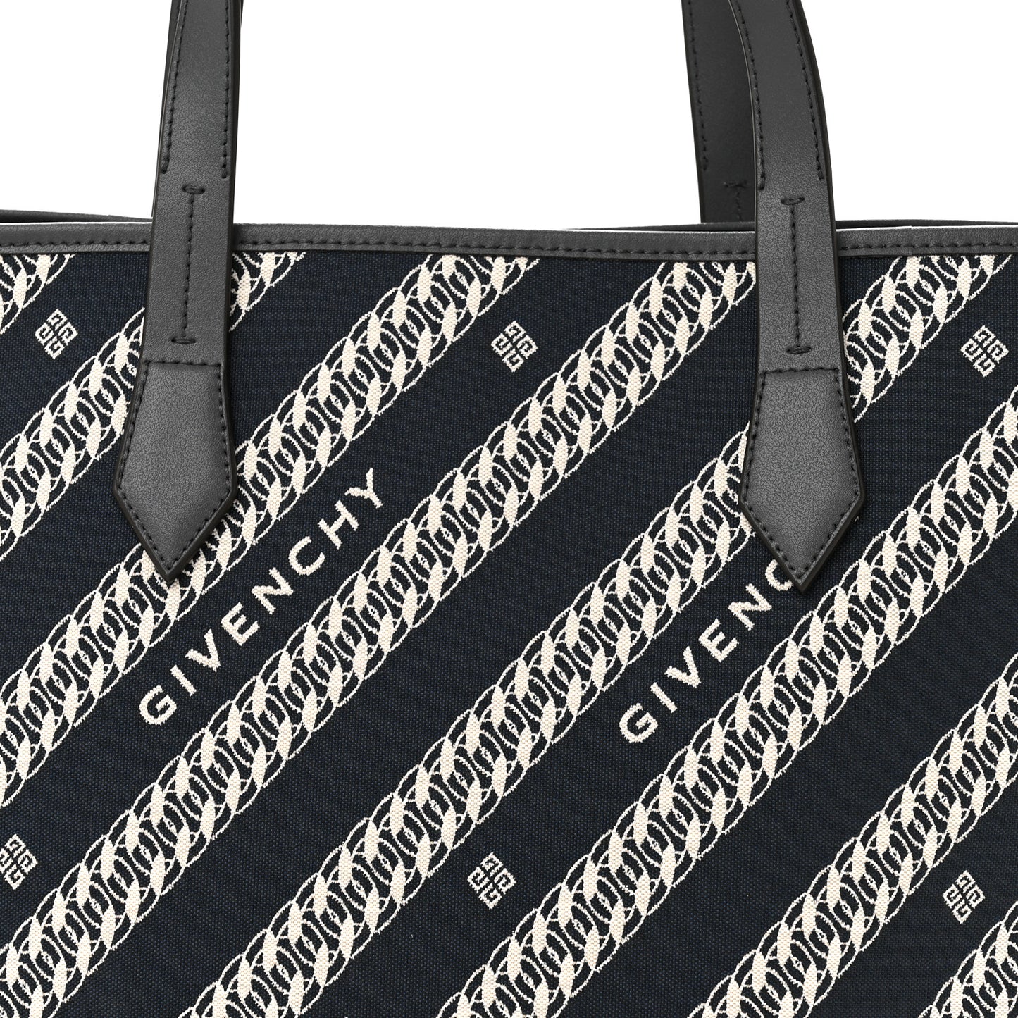 Canvas Jacquard Medium Bond Tote Oil Blue