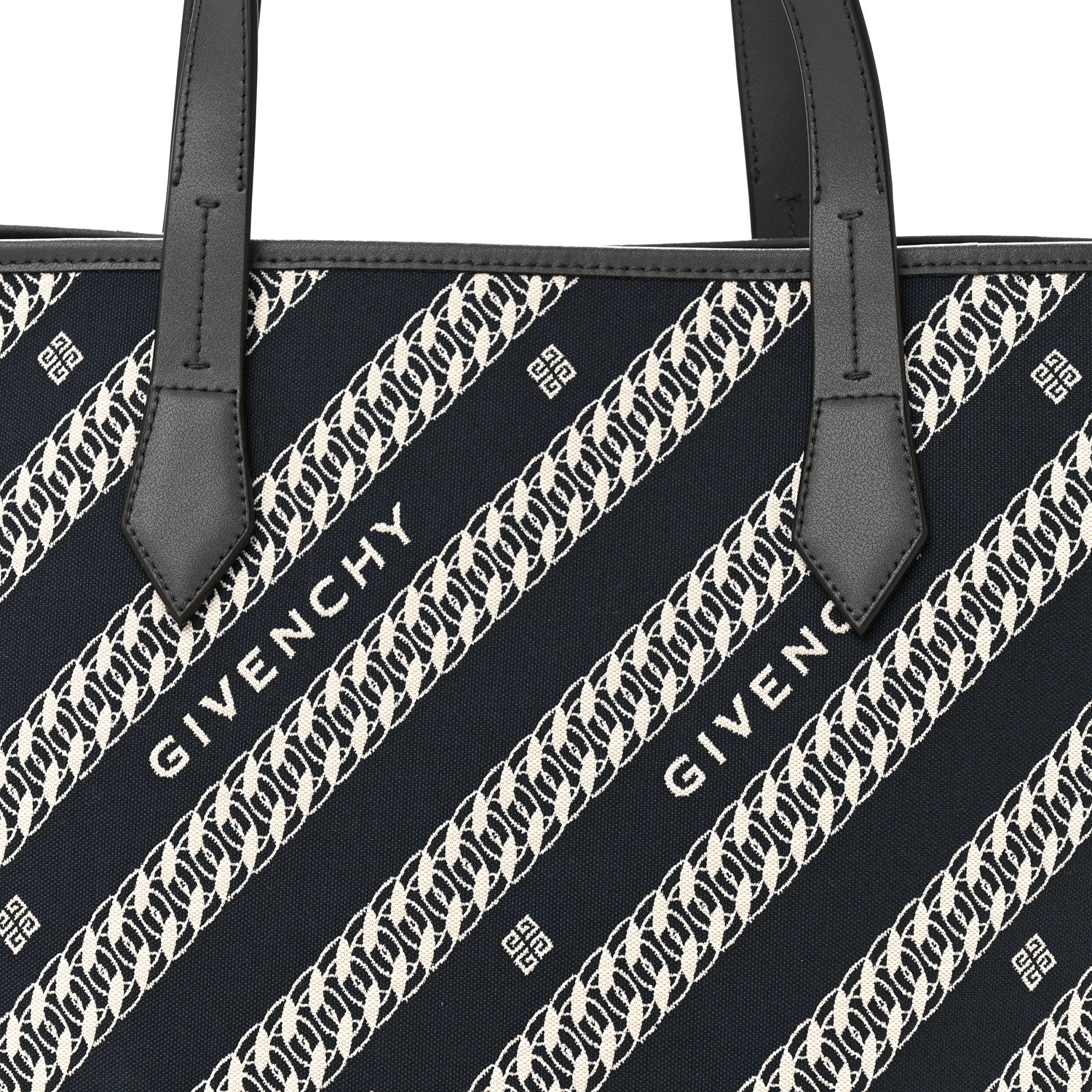Givenchy Canvas Jacquard Medium Bond Tote Oil Blue 9 of 11