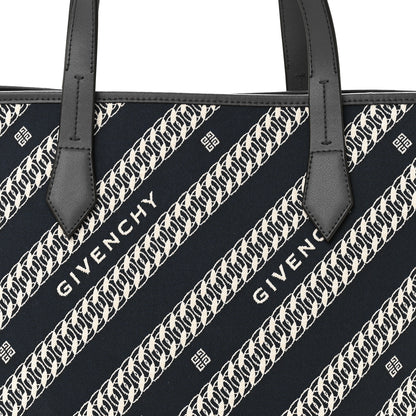Givenchy Canvas Jacquard Medium Bond Tote Oil Blue 9 of 11