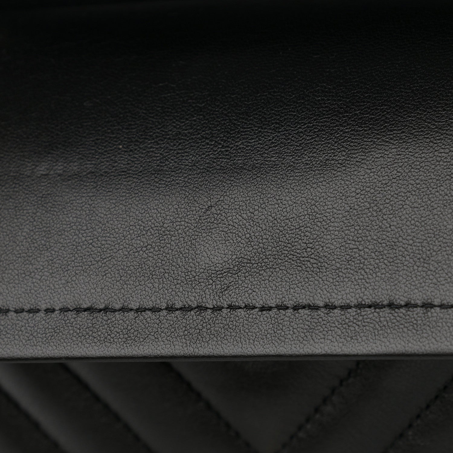Chanel Lambskin Chevron Quilted Medium Double Flap Black 12 of 14