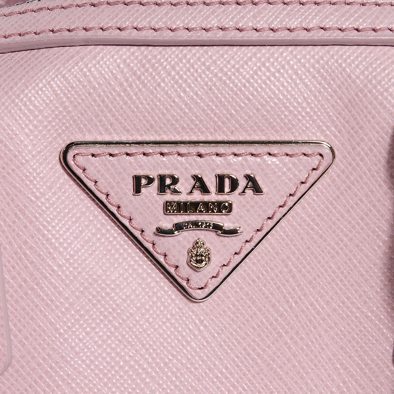 Prada Saffiano Lux Top Handle Crossbody Bag Mughetto 9 of 9