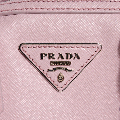 Prada Saffiano Lux Top Handle Crossbody Bag Mughetto 9 of 9