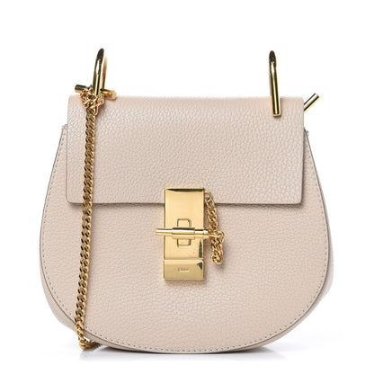 Chloe Grained Lambskin Mini Drew Shoulder Bag Abstract White 1 of 10