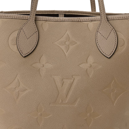 Louis Vuitton Empreinte Monogram Giant Neverfull MM Tourterelle 8 of 15