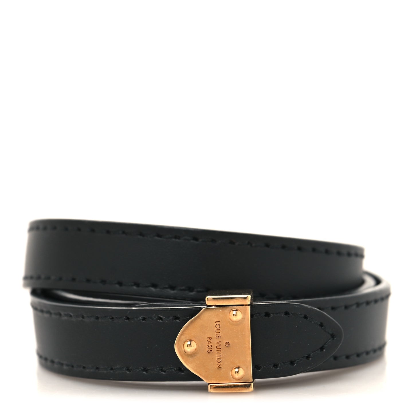 Calfskin Box It Bracelet 17 Black