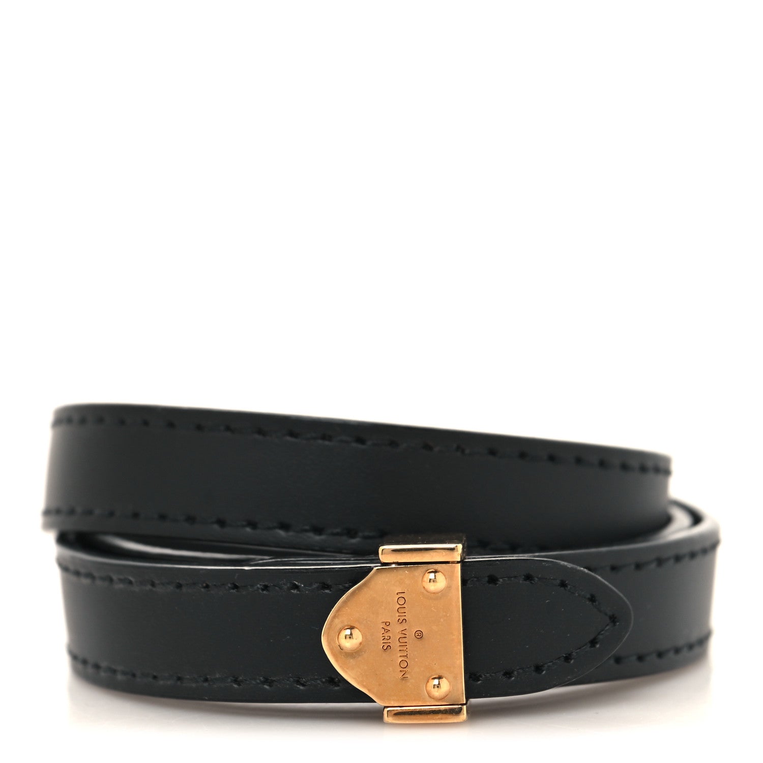 Louis Vuitton Calfskin Box It Bracelet 17 Black 1 of 6