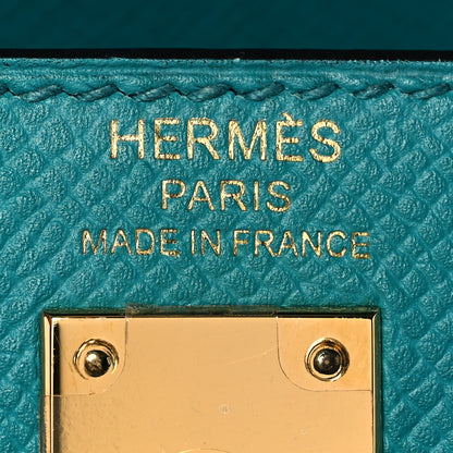 Hermes Epsom Kelly Sellier 25 Bleu Paon 23 of 37
